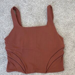 lululemon athletica Nulu & Mesh Back Yoga Tank Top - Rust